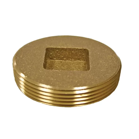2" MNPT 2-3/8" Brass Southern Code Countersunk Plug | JSCP51200