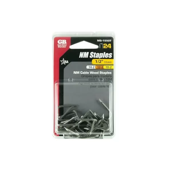 1/2" Graphite Metallic Steel Staple | KNGMS1550T