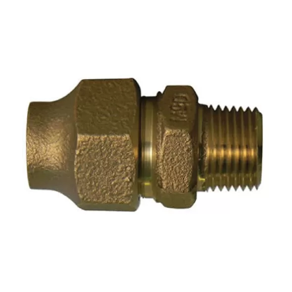 1" x 3/4" Flare x MNPT Lead-Free Brass Straight Adapter | MCD74753131