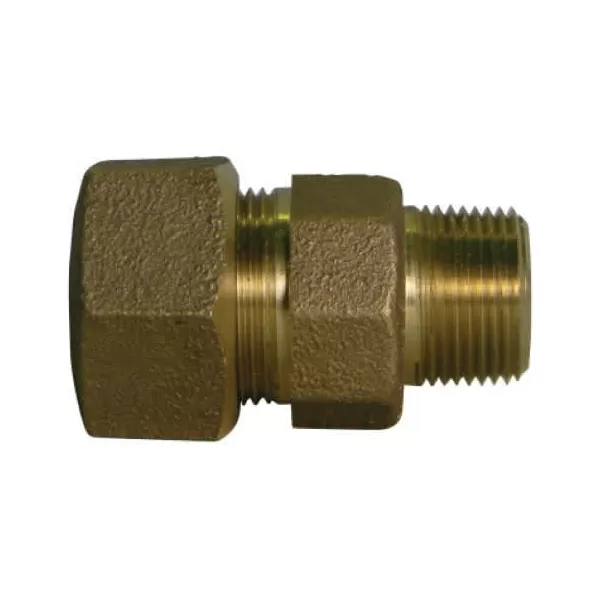 3/4" x 1" Type T CTS Compression x MNPT Lead-Free Brass Straight Adapter | MCD74753T007X010