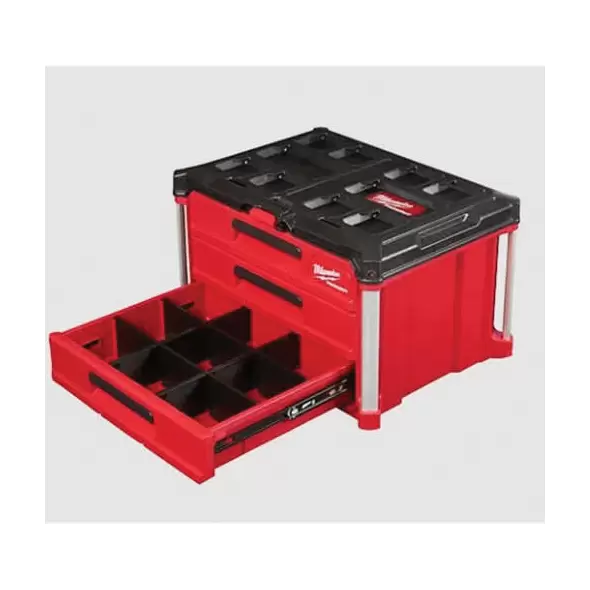 16.3" x 22.2" x 14.3" Black/Red 3-Drawer Tool Box | MKE48228443