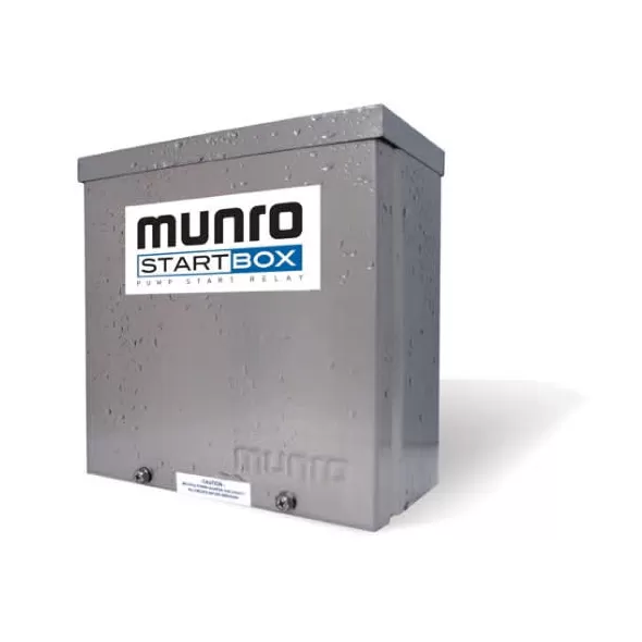 110 VAC 2-5 hp 60 Hz Blue Powder Coated Steel StartBox Standard Pump Start Relay