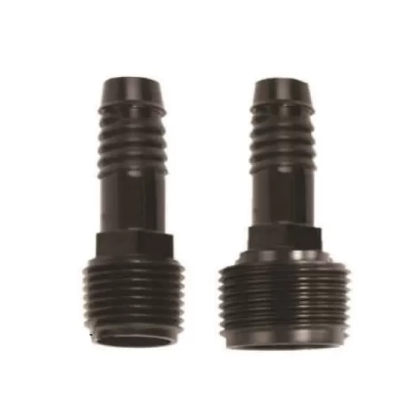 3/4" x 1/2" MIPT x Barb 80 psi Acetal FPA-Series For 1/2" Polyethylene Tubing Schedule 40 Pipe Flexee Pipe Adapter | NDSFPA0750