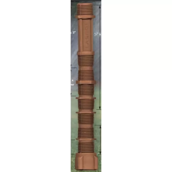 HDPE Nipple 1/2 in. MIPT 6 in. L Brown 7-In-1 Cut-Off | M471-005BR