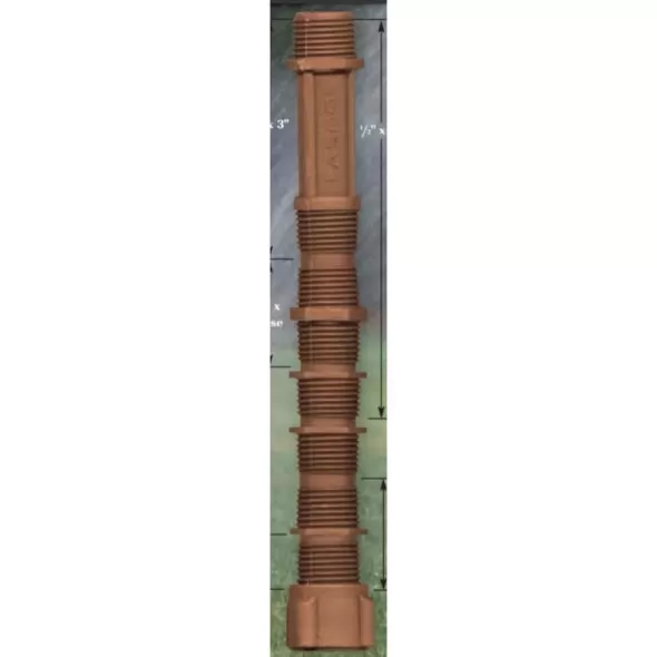 HDPE Nipple 1/2 in. x 3/4 in. MIPT 6 in. L Brown 7-In-1 Cut-Off | M471-101BR