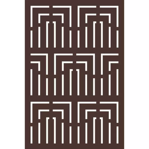 48" x 70" x 5/16" Hardwood Natural Brown 80% Blockout EMPIRE Decorative Fence Panel | OUTUSADSEMP1