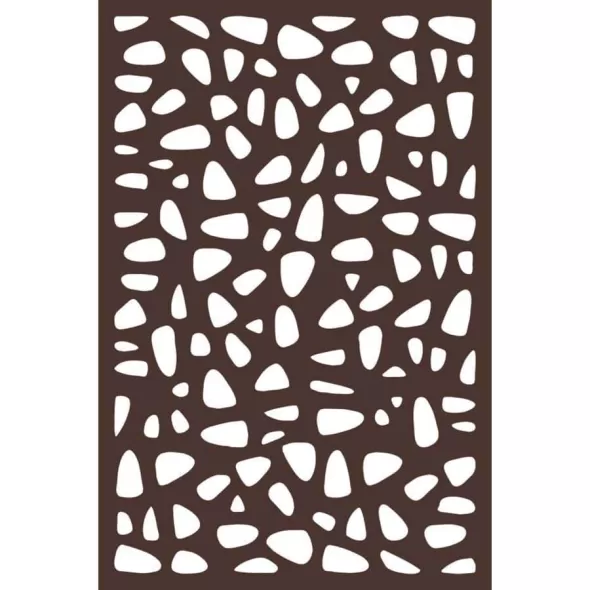 48" x 70" x 5/16" Hardwood Natural Brown 80% Blockout STONEFIELD Decorative Fence Panel | OUTUSADSST01