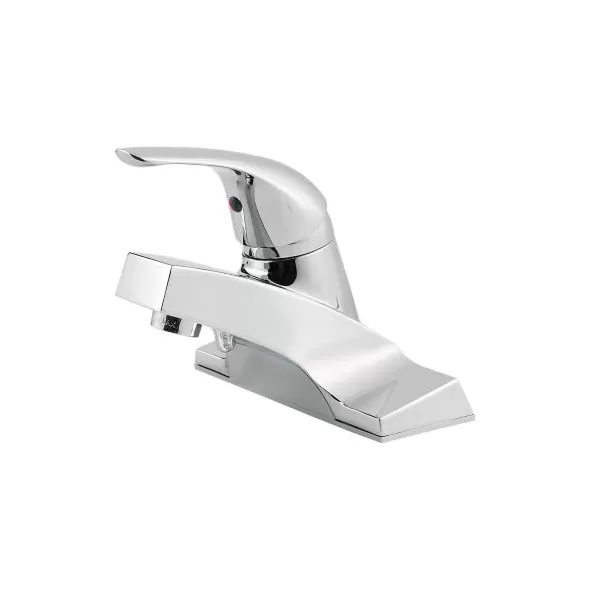 4" 1/2" 6-1/32" x 6-7/16" Metal Polished Chrome Pfirst 1-Handle with Pop-Up Drain Centerset Bathroom Faucet | PPFLG1426000