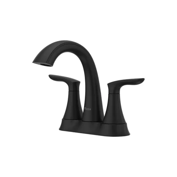 4" 1/2" 9-5/16" x 6-3/4" Metal Matte Black 2-Handle Centerset Bathroom Faucet | PPFLG48WRPB
