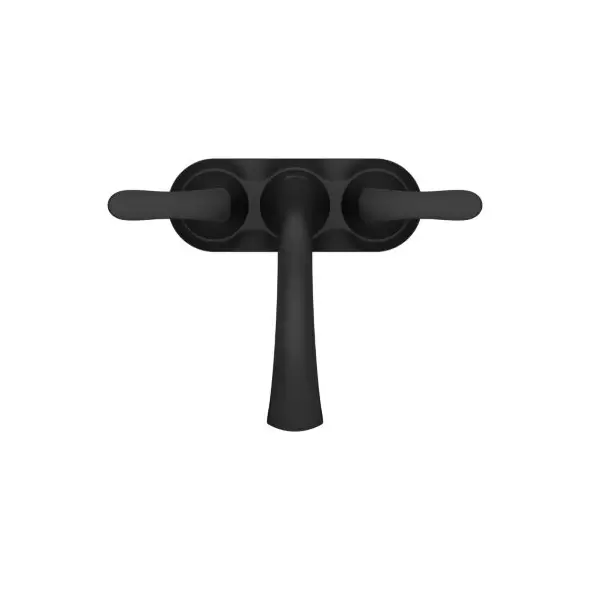 4" 1/2" 9-5/16" x 6-3/4" Metal Matte Black 2-Handle Centerset Bathroom Faucet | PPFLG48WRPB