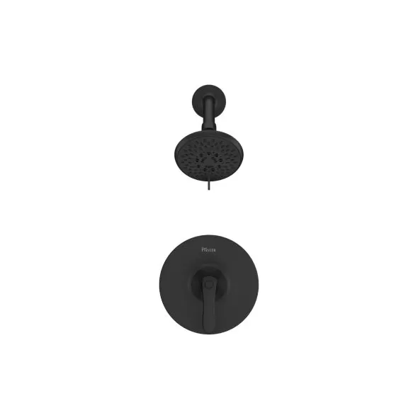 4-25/32" x 2-9/16" Brass Matte Black 1-Handle Shower Trim | PPFLG897WRB