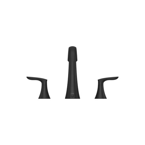 1/2" 2-11/16" x 9-11/32" Brass Matte Black 2-Handle Roman Tub Trim | PPFRT65WRB