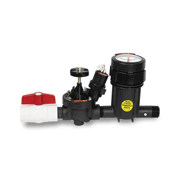 1" 0 - 150 psi 140 Mesh/100 Micron with Pressure Regulation Flow Indicating Basket Filter | RBXFLOW100PRB
