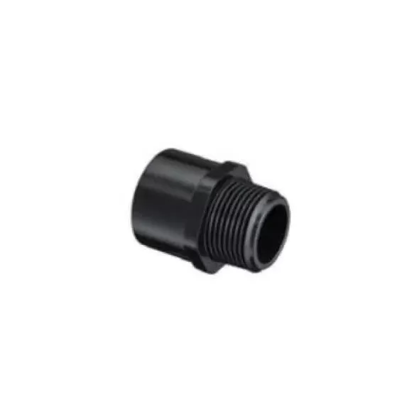 Sch. 40 Black PVC Adapter 3/4" MIPT x Socket Standard | 436-007B