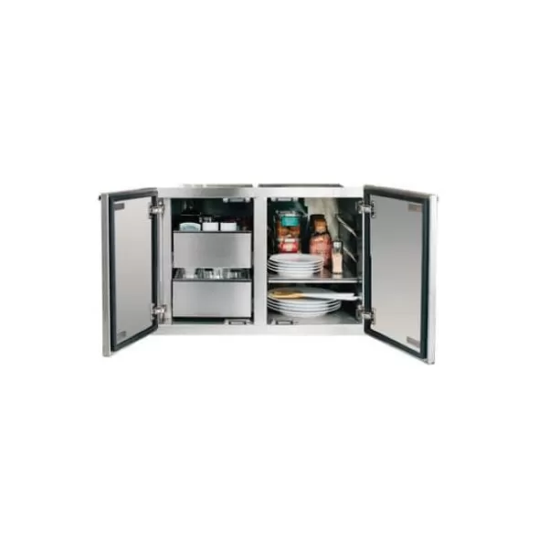 36" 304 Stainless Steel 2-Drawer Dry Storage Pantry and Enclosed Cabinet Combo | SUMSSDP36DC