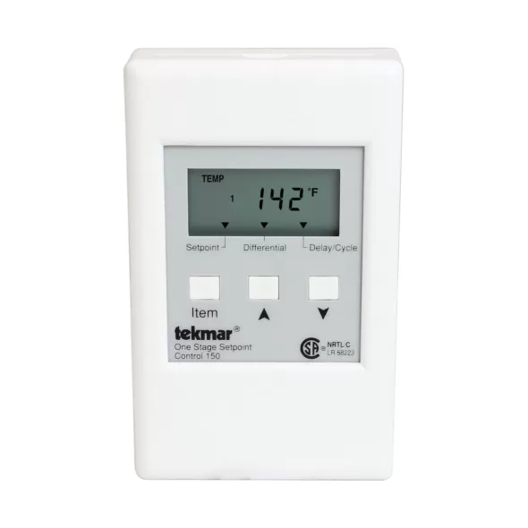 24 VAC/VDC White PVC Plastic 1-Stage Setpoint Control | TEK150