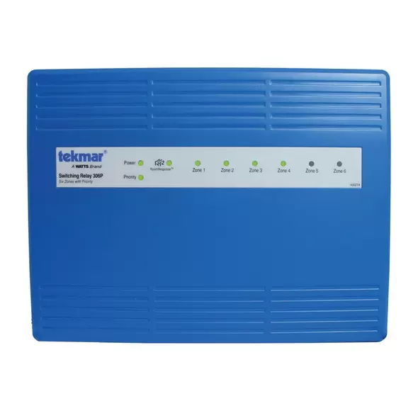 115 VAC 24 VAC 1/3 hp 60 Hz ABS 306P Series 6-Zone Switching Relay