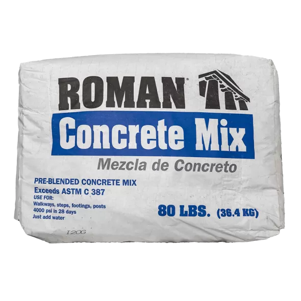 Roman Concrete Mix, 80 Lb Bag Gray High Strength | BRS-ROMCON
