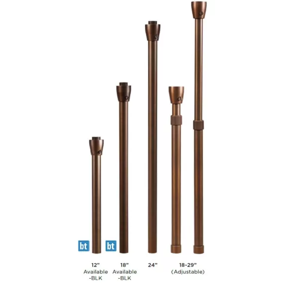 Alliance Lighting Stem Assembly For LED Area Lights Brass 12" | ALSTEM12-BT