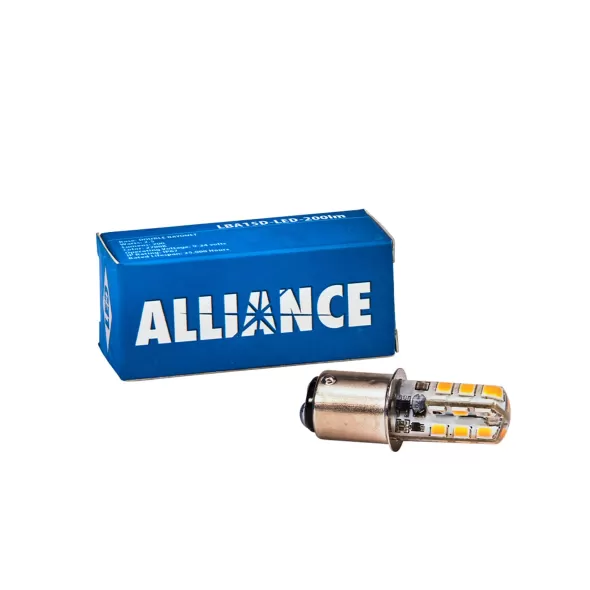 Alliance Lighting Lamp Bulb, 2.5W Bi-Pin G4 Double Bayonet Base 80 CRI 200 Lumens 2700K LED | AOLLBA15D200LM