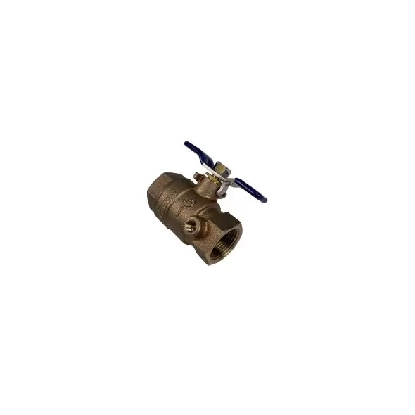 1" FPT 150 psi WSP 600 psi WOG Lead-Free Brass BBVB-T Series Backflow with Test Port Ball Valve | AQLBBVB100T