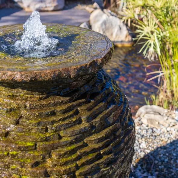 27" X 45" Dark Gray Urn Landscape Fountain Kit | 58090