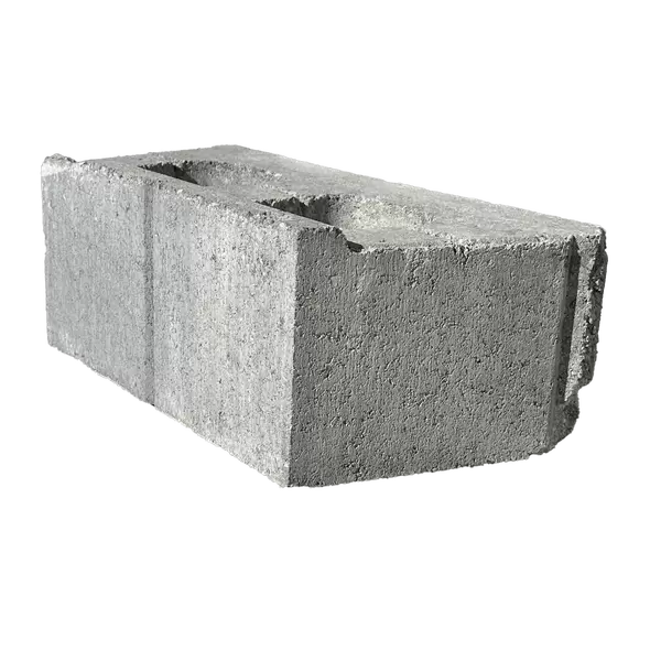 6" x 17-3/4" x 9" Rectangular Lueders Gray Anchor Diamond 9D Legacy Retaining Wall | BEL16203574