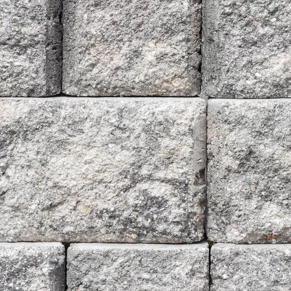 6" x 17-3/4" x 9" Rectangular Lueders Gray Anchor Diamond 9D Legacy Combo Retaining Wall | BEL16203596