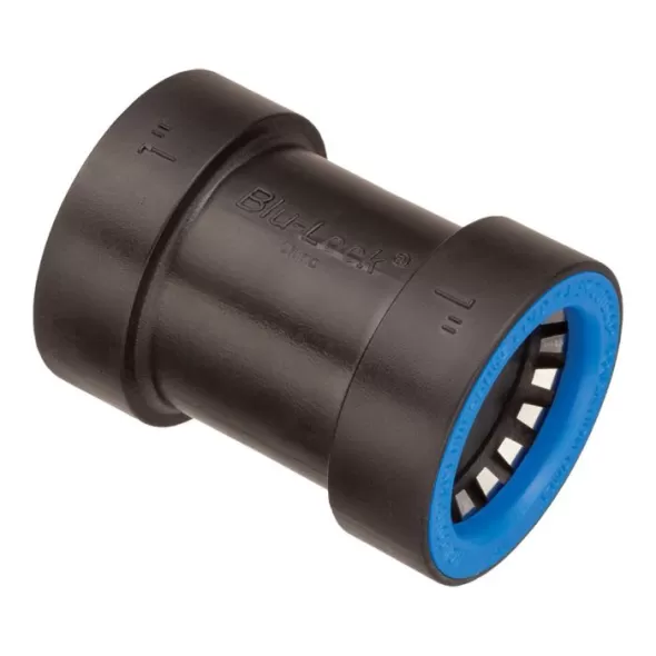 1" Push Black/Blue ABS Coupling | BLK37676