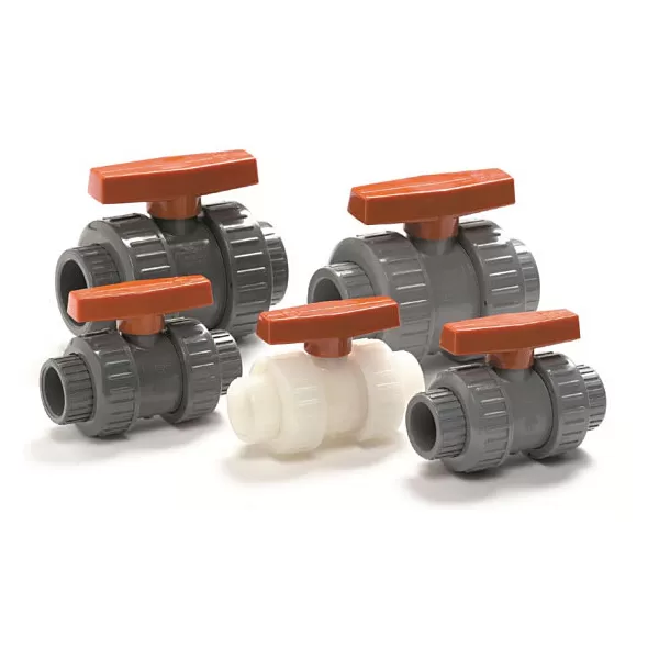 1" Socket x Threaded 235 psi EPDM Seal PVC 101 Full Block Series True Union Ball Valve | CNLV10101N