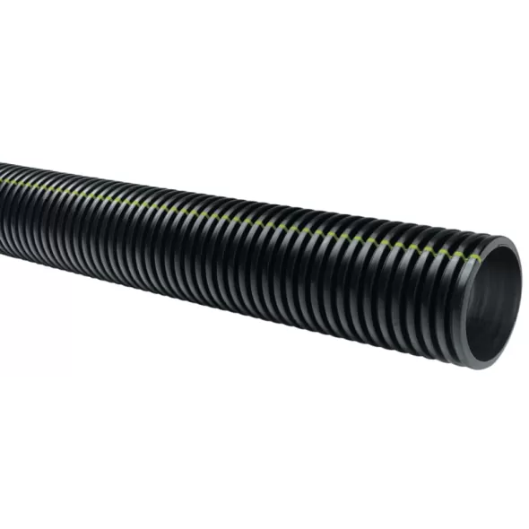 Drain Pipe, 18" x 20' Plain End Dual Wall Flex, Solid HDPE | 18950020