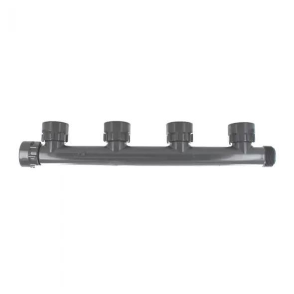 1" Swivel x MIPT x Swivel Gray For (4) Sprinkler Valves Manifold Tee | DUR3010104