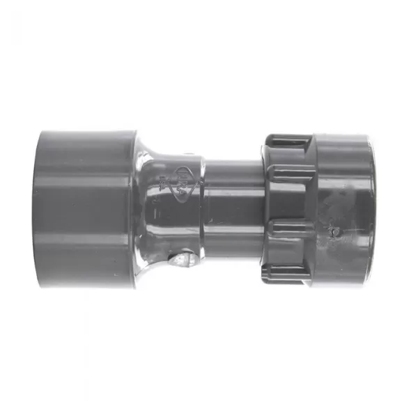 1" Slip x Swivel Gray PVC For 1" or 1-1/4" PVC Pipes Manifold Coupling | DUR329011