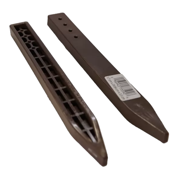 11-3/4" x 0.67" x 1.38" Teak Brown Pre-Drilled Stake | EPC200102648