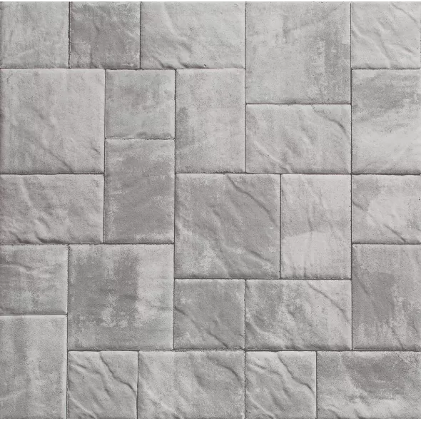 Pewter Blend Random Smooth 3-Piece Bristol Stone II with ColorTech Paver | EPH27CTBRIS2SP16