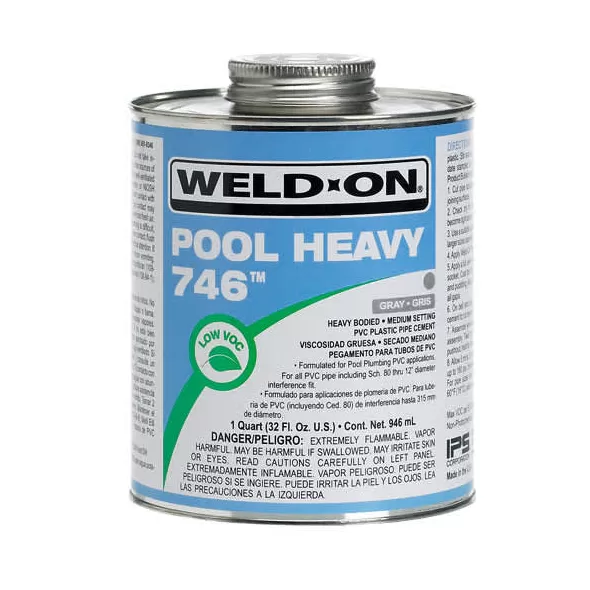 PVC Cement, 1 pt Can Gray Heavy Syrupy Liquid Low VOC Heavy 746™ Pool Series
