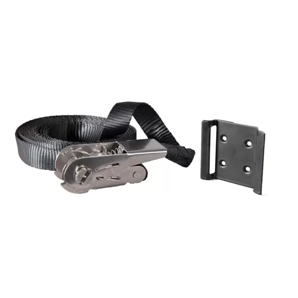 6.06" x 2.44" x 1.5" Black on Stainless Steel For 5000-TCL Large Tree-Mount Junction Box/Landscape Lighting Canopy Strap | WAC5000TSTBK