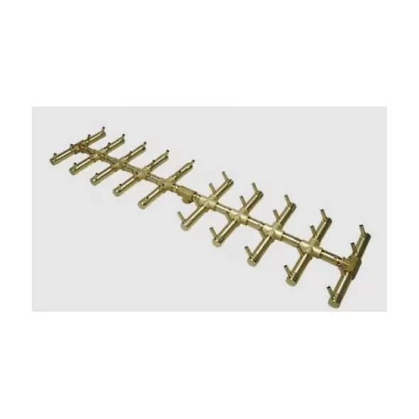 44.25" x 11.5" x 3" 400000 Btu Brass Double Tree-Style Liquid Propane Burner System | WARCFBDT400LPPF2