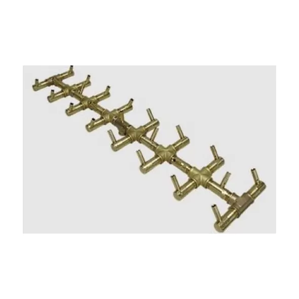 30" x 7-1/4" x 3" 230000 Btu Brass Tree-Style Natural Gas Burner System | WARCFBT230NG