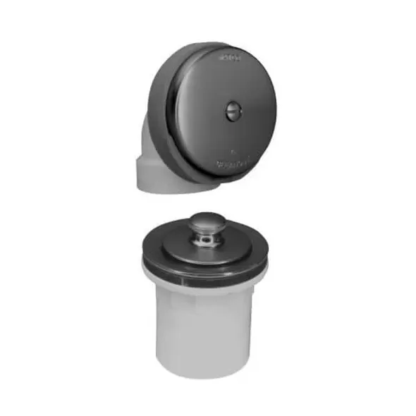1-1/2" Glued 2-5/8" ABS Chrome-Plated 600 Schedule 40 Solvent Weld with Hub Adaptor Bath Waste Half Kit | WCO615PPABSCP