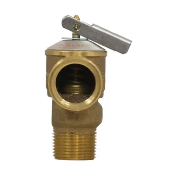 3/4" MIP x FIP 30 psi Standard Brass Residential Pressure Relief Valve | WEB20733
