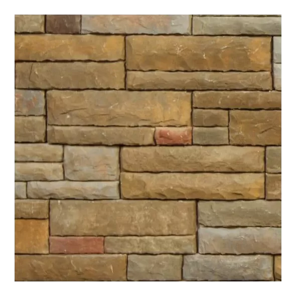 16" X 1" X 6" Breckenridge Single-Sided Cut Stone Cast Stone Wall Wall Face Shell |  41CSWRFSPBRK