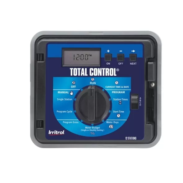 24 VAC Wall-Mount Metal Cabinet 12-Station Hybrid 4-Program Irrigation Controller | IRRTC12INR