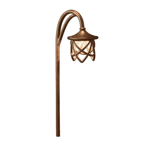 2.3 W Wedge T5 Xenon Textured Tannery Bronze Aluminum 15429 Series Path Light | KIC15429TZT