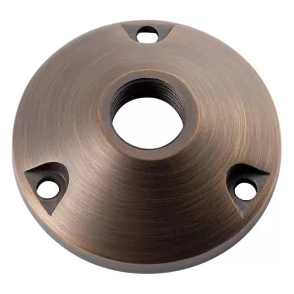 3'' x 1'' Centennial Brass Round For 12 VDC Landscape Lighting Fixtures Mounting Base | KIC15493CBR