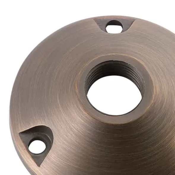 3'' x 1'' Centennial Brass Round For 12 VDC Landscape Lighting Fixtures Mounting Base | KIC15493CBR