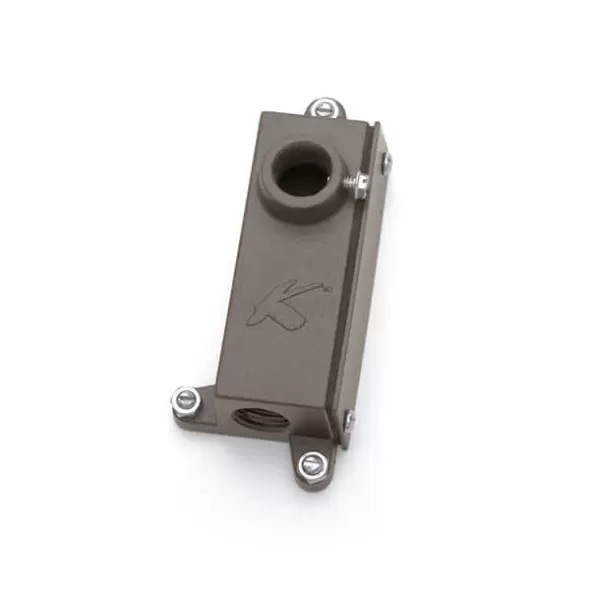 1-3/4'' x 2-1/2'' x 5-1/2'' Textured Black Aluminum Alloy For 12 V Junction Box and Fixtures Mounting Bracket | KIC15609BKT