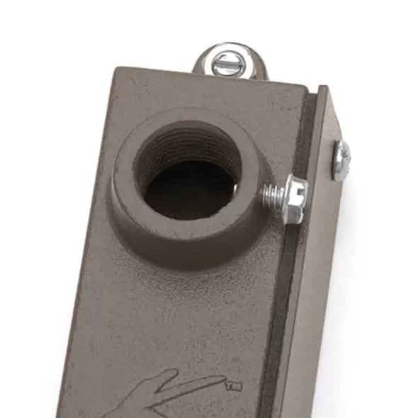 1-3/4'' x 2-1/2'' x 5-1/2'' Textured Black Aluminum Alloy For 12 V Junction Box and Fixtures Mounting Bracket | KIC15609BKT