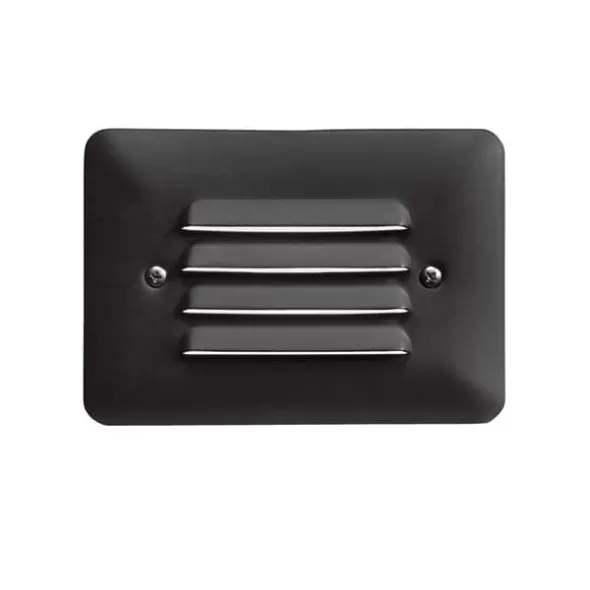 0.86 W 3000K Integrated LED Textured Black Aluminum Louvered 15782 Series Mini Step Light | KIC15782BKT30R