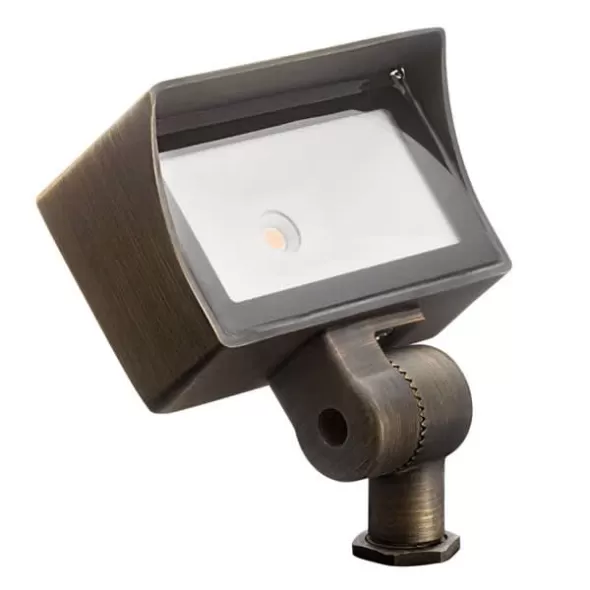 86 Degrees Vertical 3000K 600 Lumens Pure White Integrated LED Centennial Brass 16026 Series Mini Wall Wash Fixture | KIC16026CBR30